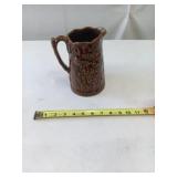 Grape Cluster Brown Glaze Pitcher