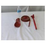 Red cast Iron paper towel holder and more