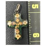 Mexico 925 Sterling Cross Pendant 2.60 grams