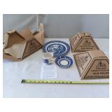 Churchill England Blue Willow 3 Piece Set 10"