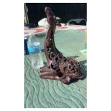 Hand Carved Giraffe Home Decor Tabletop Wood like