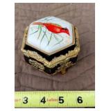 Vintage Gilt Sankyo Ceramic Top Bird Footed