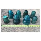 Antique Vintage Hemingray No 42 & No 12, Glass