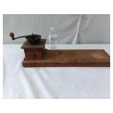 Antique Table Coffee Grinder Cast Iron Hand Crank