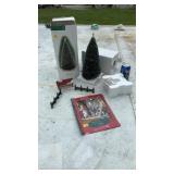 Dept 56 Twinkling Lit Tree & Dickens Village Sign