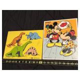 Vintage wooden puzzles- Playskool Walt Disney