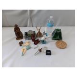 Vtg Wooden Bearded Man Shepherd Figurine Holding