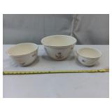 PRISCILLA Cream & White N1639 SALAD SERVING BOWL