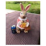 Papier-mï¿½chï¿½ hand painted bunny Mrs. Rabbit 15ï¿½