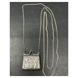 18.20grams 30in. Sterling purse necklace