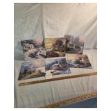 6 MOUNTED THOMAS KINCAID PICTURES