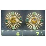 Celebrity 1960ï¿½s Rinestone Star Burst Clip-on