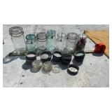 Ball Lightning Mason Jars Lot Blue &