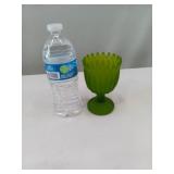 Vinatage Satin Green Goblet