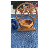 Vintage Welcome Wooden Stand Hand Carved