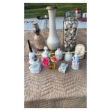 Home Decor including Jar of shells, Jar of Beans,