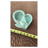 VTG Nelson McCoy Floral Lily Heart-Shaped Planter