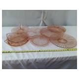 Pink Depression Glass Platers
