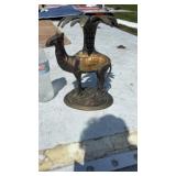 Bronze Camel Statue Double Palm Tree Candle