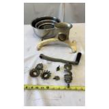 Vtg Meat Grinder & Stainless Bowls