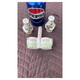 Vintage Salt & Pepper Shakers 3D Roses In Basket