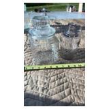 Vintage Koezes Glass Apothecary Jar Canister W/