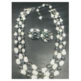 16in Japan white & iridescent Necklace with