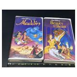 Black Diamond Disney VHS Tapes Aladdin, Beauty &