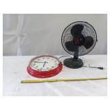 Fan and Wall Clock