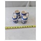 Vintage Blue & White Porcelain  Salt & Pepper