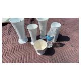 Lot of Vintage White Milk Glass 8"Grape Vine