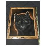David Ortiz 1970ï¿½s Black Velvet painting framed