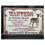 2009 Tin hunting sign kool collectibles &