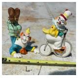 Pair Yona Original Colorful Ceramic Circus Clown