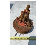Vintage Swiss Thorens Revolving Music Box Wood