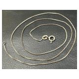20.5in Italy 925 Sterling Box chain necklace 2.32