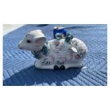 Beautiful Lamp hand-painted Italian soup tureen,