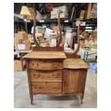 40 x 20 x 63 Oak Wash Stand