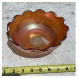 Marigold Carnival Glass Bowl