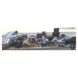 Cds, straps, gloves,vintage radio, driveway patch