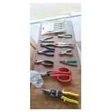 Husky chisels set, wiss tin snips and more