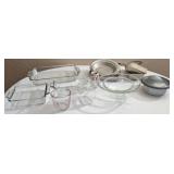 Baking dishes including anchor Hocking casserole