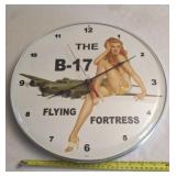 The b-17 flying fortress battery operated clock