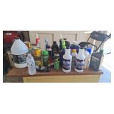 Cleaners, empty spray bottles,  wd40 and more