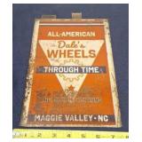 Vintage metal gas can sign
