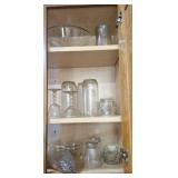Contents of cabinet,  glassware