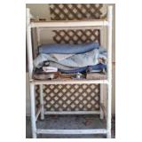 72x44x24 homade shelf with contents including