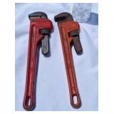 Pipe wrenches, including a Stanley heavy-duty 14"