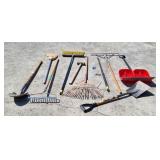Broom, shovels, rake and more