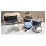 Kitchen appliances including copco tea kettle,